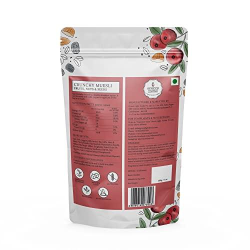 MONSOON HARVEST Wingreens Harvest Crunchy muesli - Fruits, nuts and seeds, 2 * 200g | Gluten free breakfast | Combo pack | 100% natural ingredients