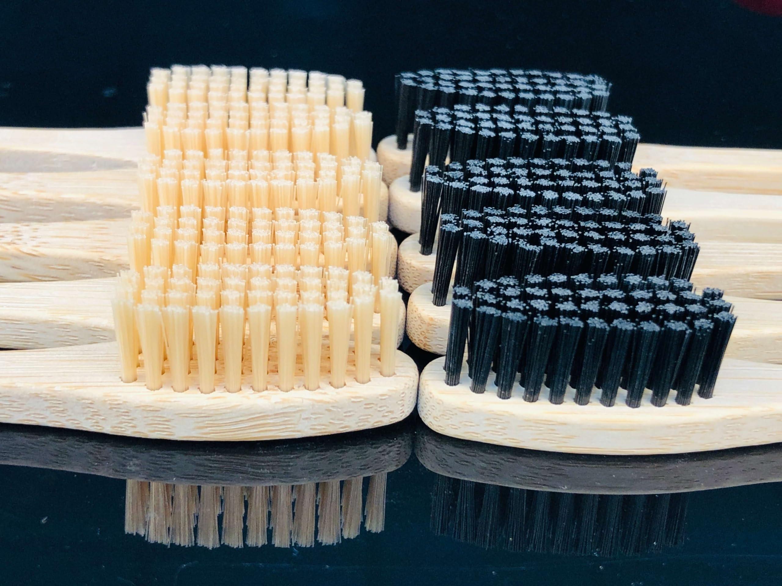 Goaycer Goaycer Bamboo Toothbrush Medium Bristle , 10Pcs Biodegradable Bulk Wooden Toothbrushes