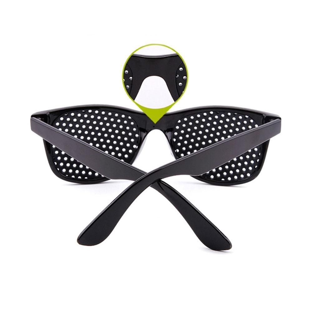 Vuffuw Vuffuw Pinhole Vision Correction Reticular Eyesight Protection Anti-Fatigue Glasses (Black)