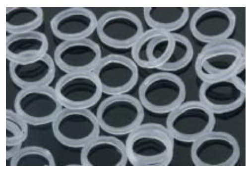 Cayenas Corporation Clear 3/16" Medium 4.5 oz. Non-Latex - Orthodontic Elastic - Braces - Dental Rubber Bands