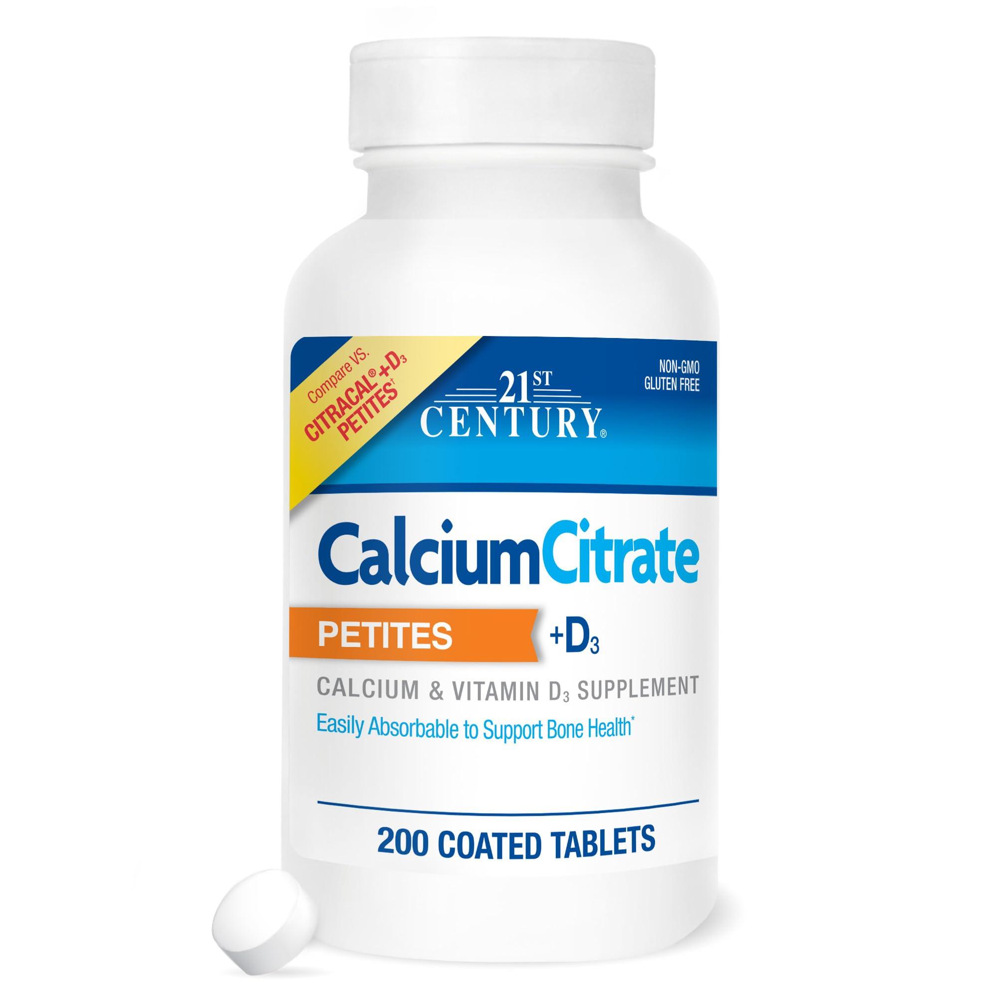 21ST CENTURY 21st Century Calcium Citrate Plus D Petites Tablets, 200 Count