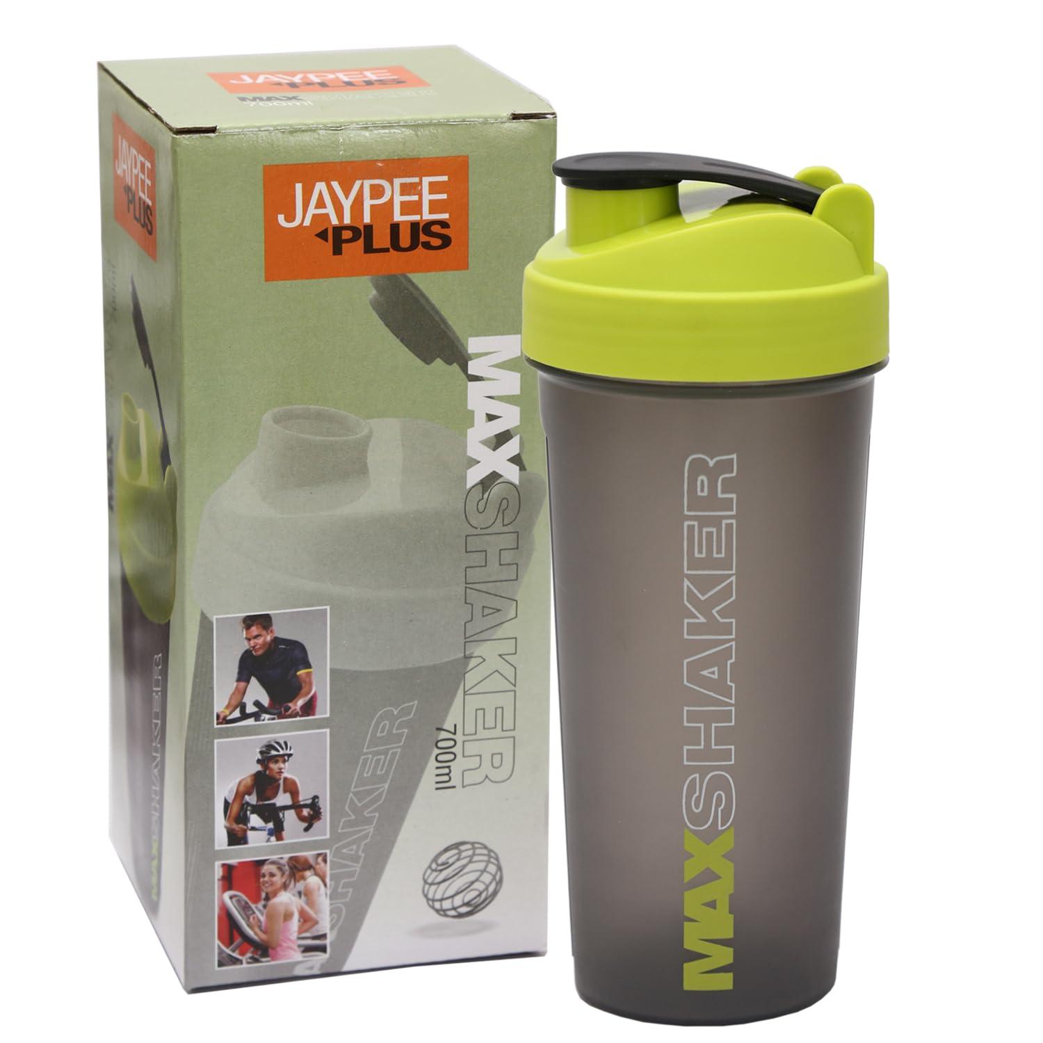 Jaypee Plus Jaypee Plus Max Shaker with blending ball |Protein Shaker for Gym |Gym Bottle |Shaker bottles | Travel shaker 700 ml, Grey Green