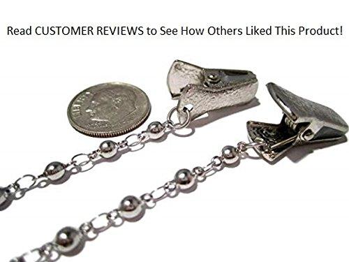 ATLanyards ATLanyards Ball Chain Clip Eyeglass Holder - Holder for Glasses with Alligator Clips