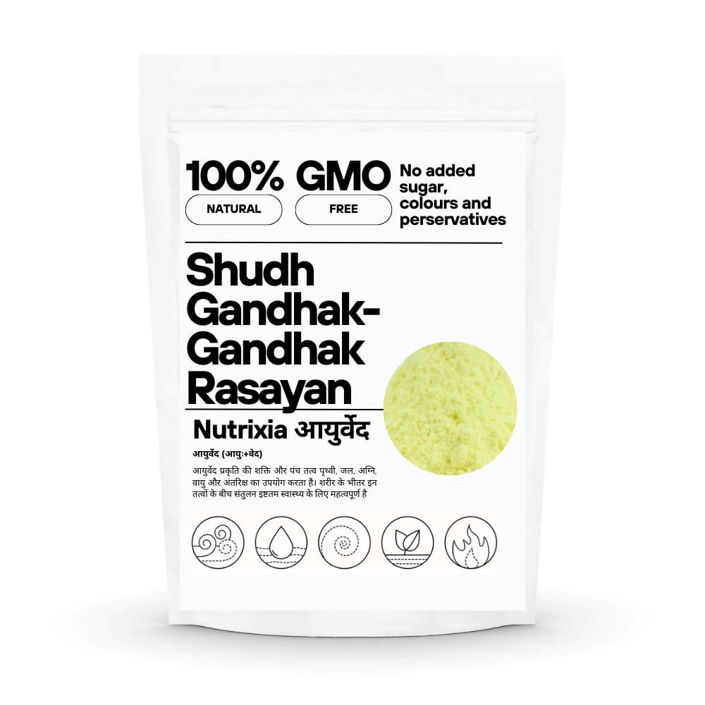 Nutrixia Food Sulphur powder Shudh Gandhak-Gandhak Rasayan-(50 Gms)