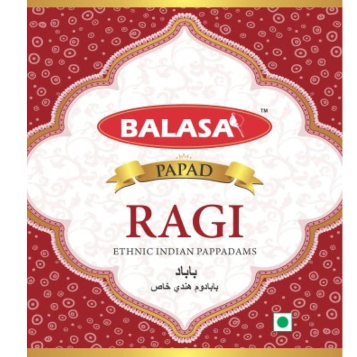 Balasa Balasa Nachni (Ragi) Papad (400 gms Packet) Tasty and Crispy Ragi Papad/Pappadam/Appalam | Fresh and Homemade | 100% Natural Papad