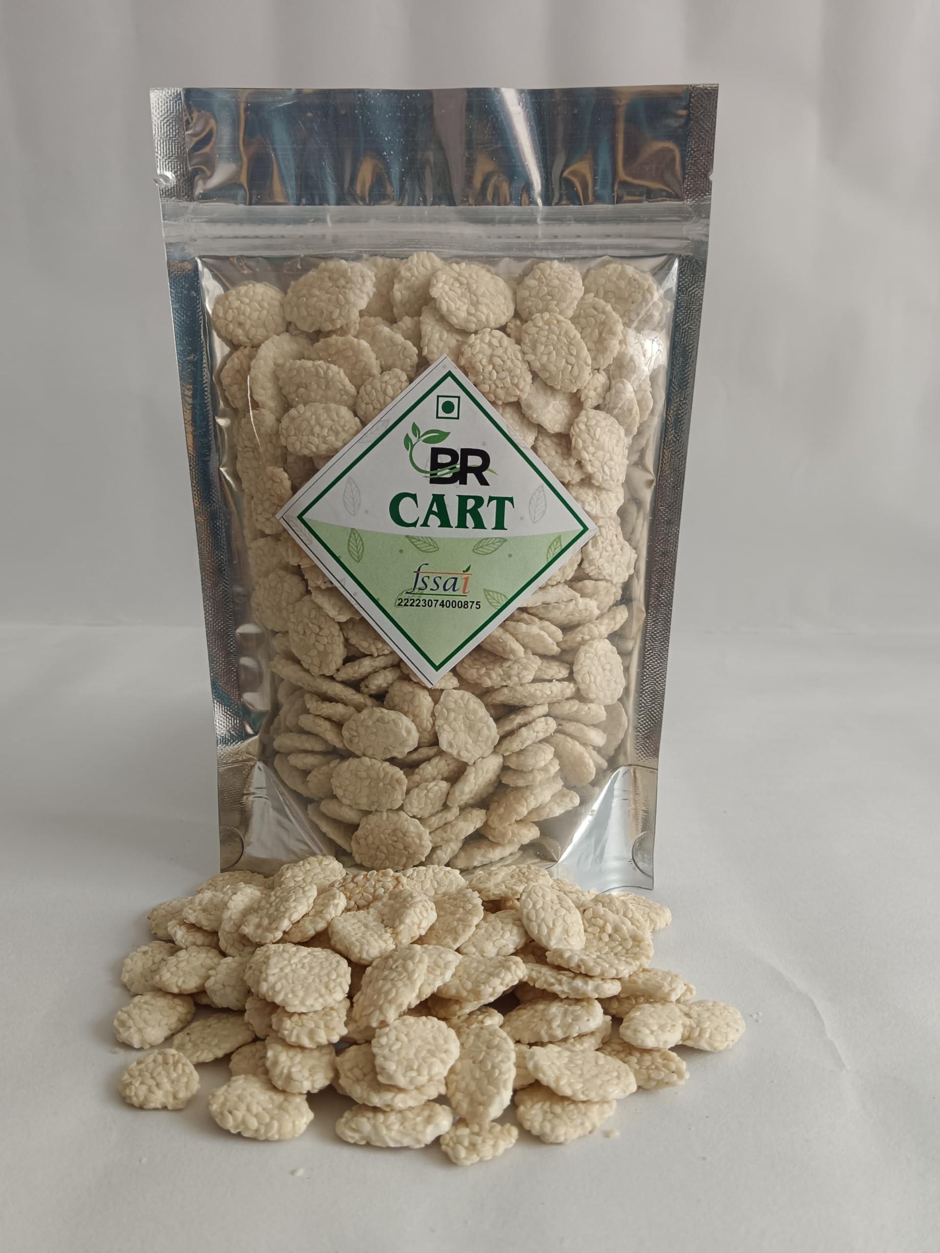 BR CART BR CART Rose Sugar Rewari or Rewri | Shakkar Rewadi | Til Sweet Rewadi | Sesame seed & Crispy & Crunchy Revadi or Revri Pack Of 1. (400 gm)