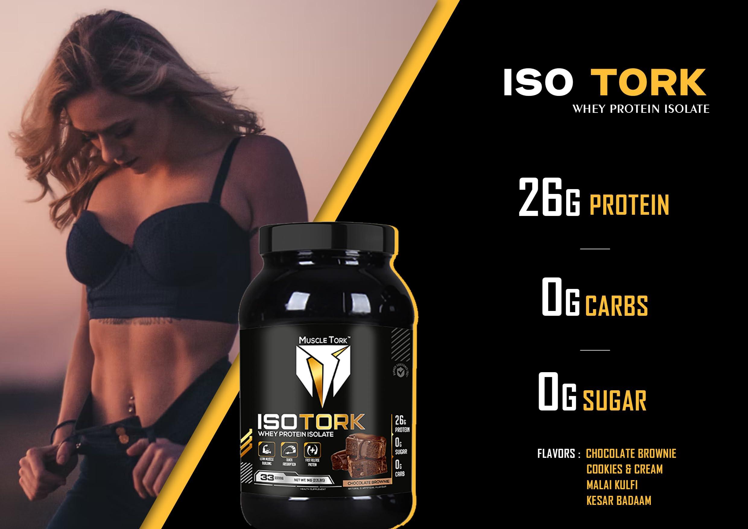 Muscle Tork MuscleTork IsoTork Whey Protein Isolate 1 kg (2.2 lbs) (Chocolate Brownie)