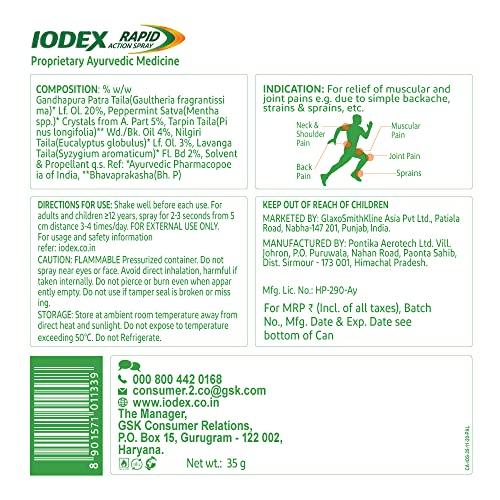 IODEX Iodex Rapid Action Spray 35 gm SRP (1N x3)