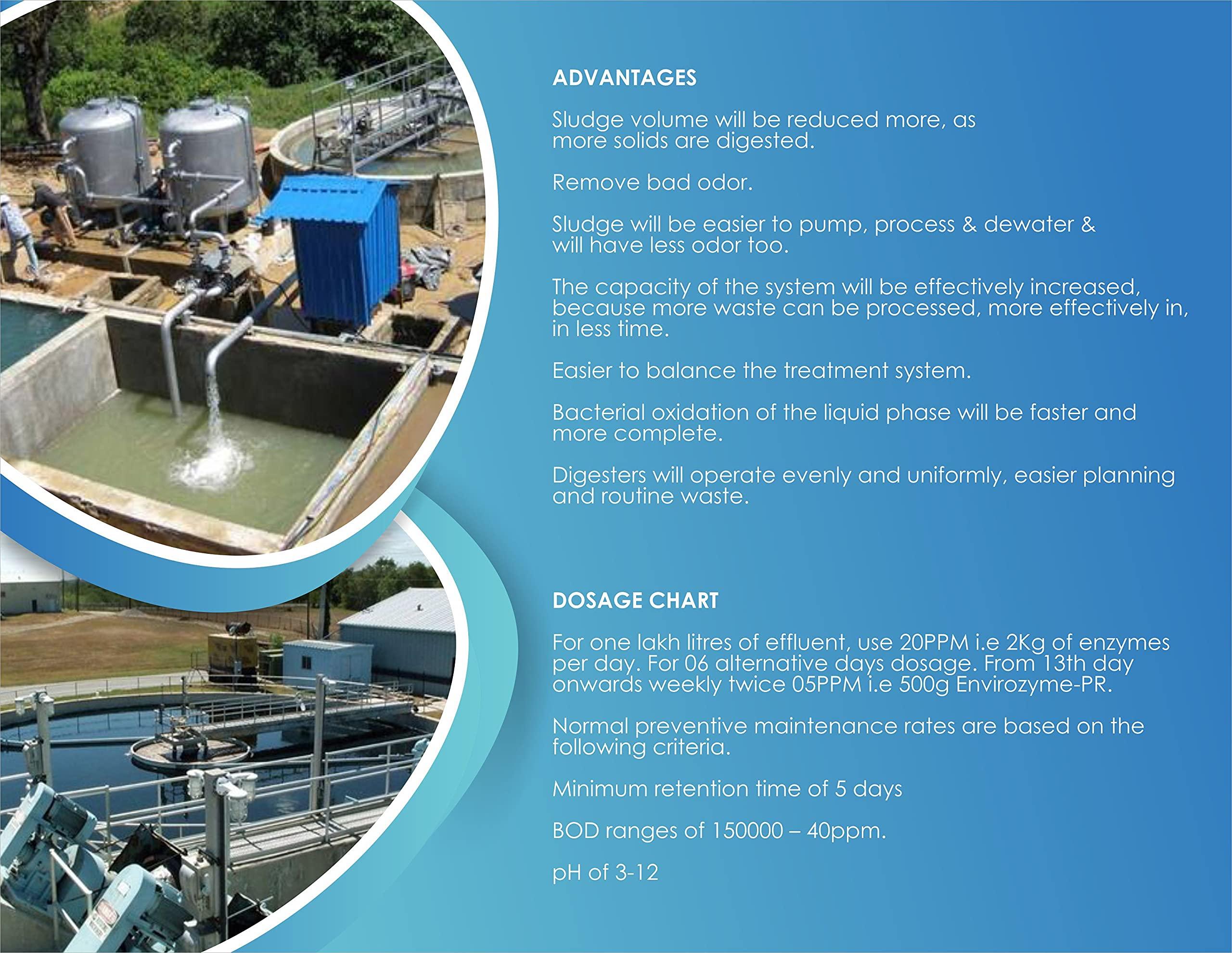 PRIONS BIOTECH Prions Biotech Envirozyme - PR, Enzymes for Biological Treatment Of Sewage Treatment (STP) And Effluent Treatment (ETP) - 1 Kg