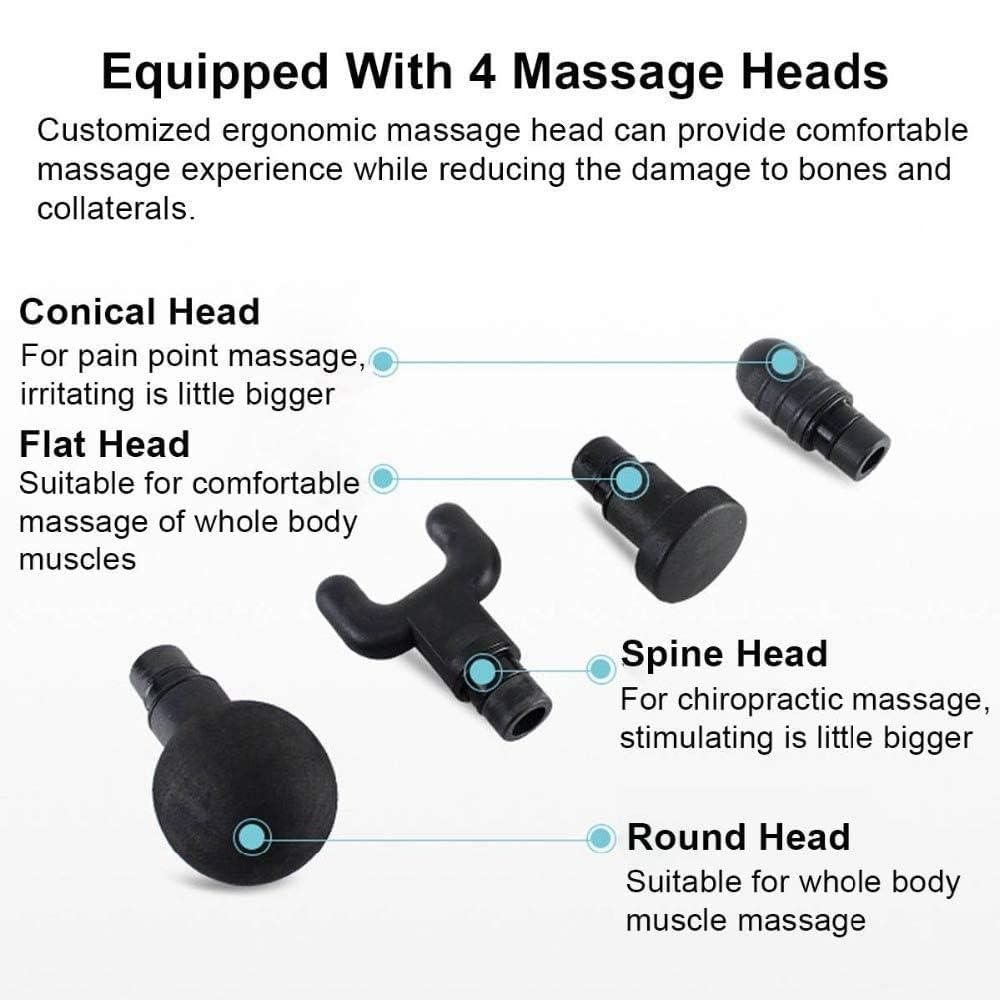 VDHJA VDHJA Body Pain Relief Massage Gun Rechargeable Handheld Massager Machine for Body Massager Sports Portable Super Quiet Brushless Motor (Black)