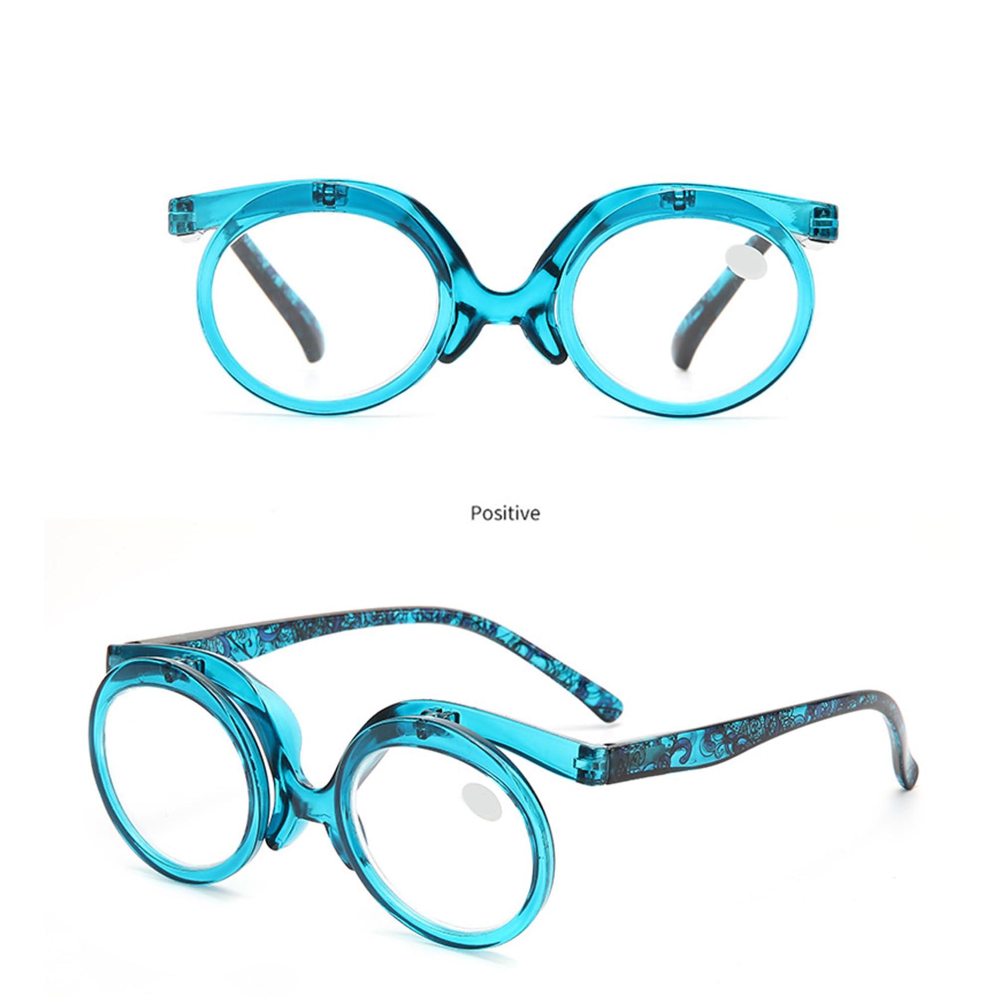 LensKandy LensKandy Flip-up Make-up Reading glasses for Women | +1.50 | Blue | MRG27