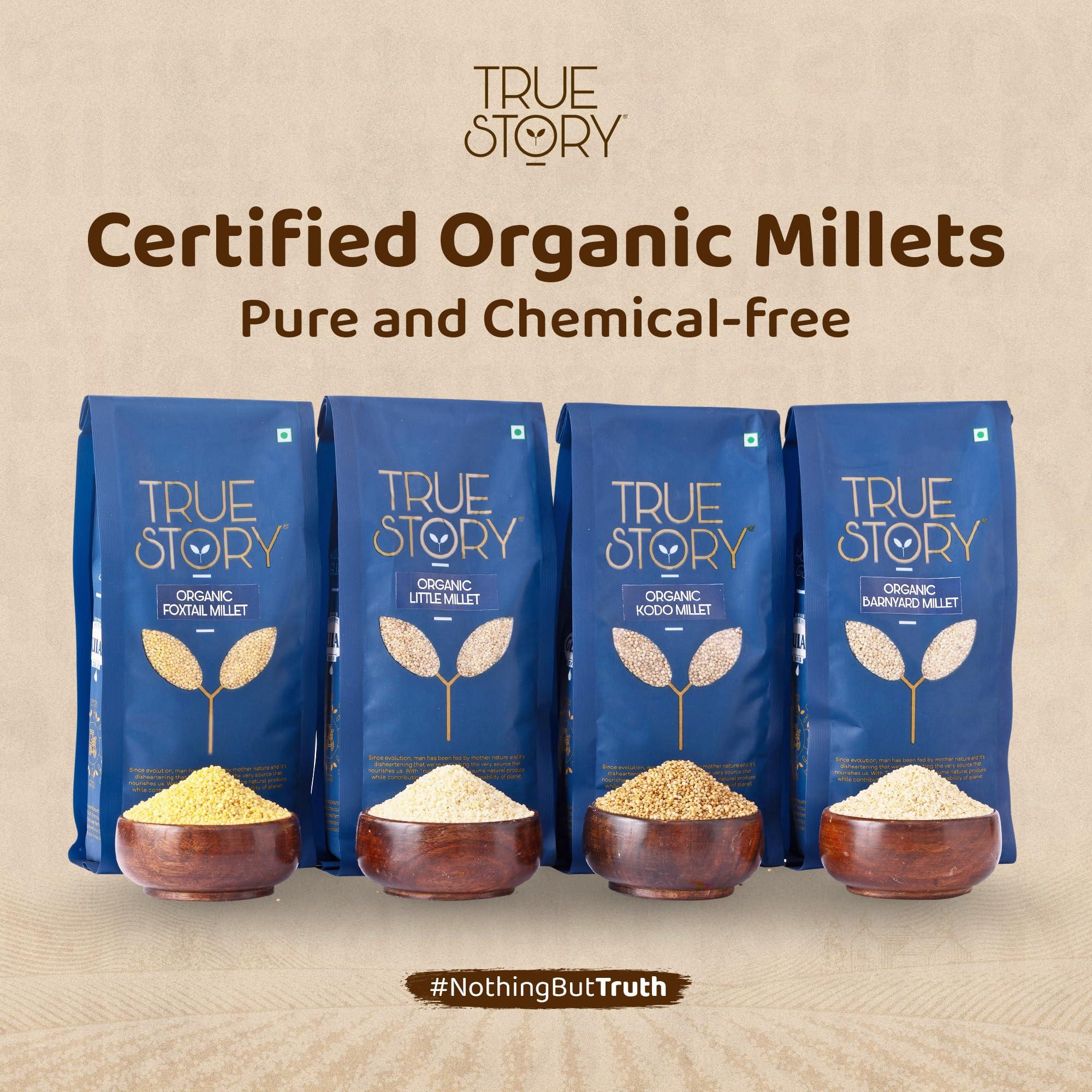 TRUE STORY True Story Organic Kodo Millet | 500g | Unpolished Kodri, Kodra | Pure, Chemical-Free Arikelu, Arikalu | Non-GMO Varagu | Pesticide-Free Kodon, Harka | 100% Certified Organic Koovaragu