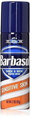 Barbasol Barbasol Shave Cream Sensitive Skin Travel size 2 oz (Pack of 3)