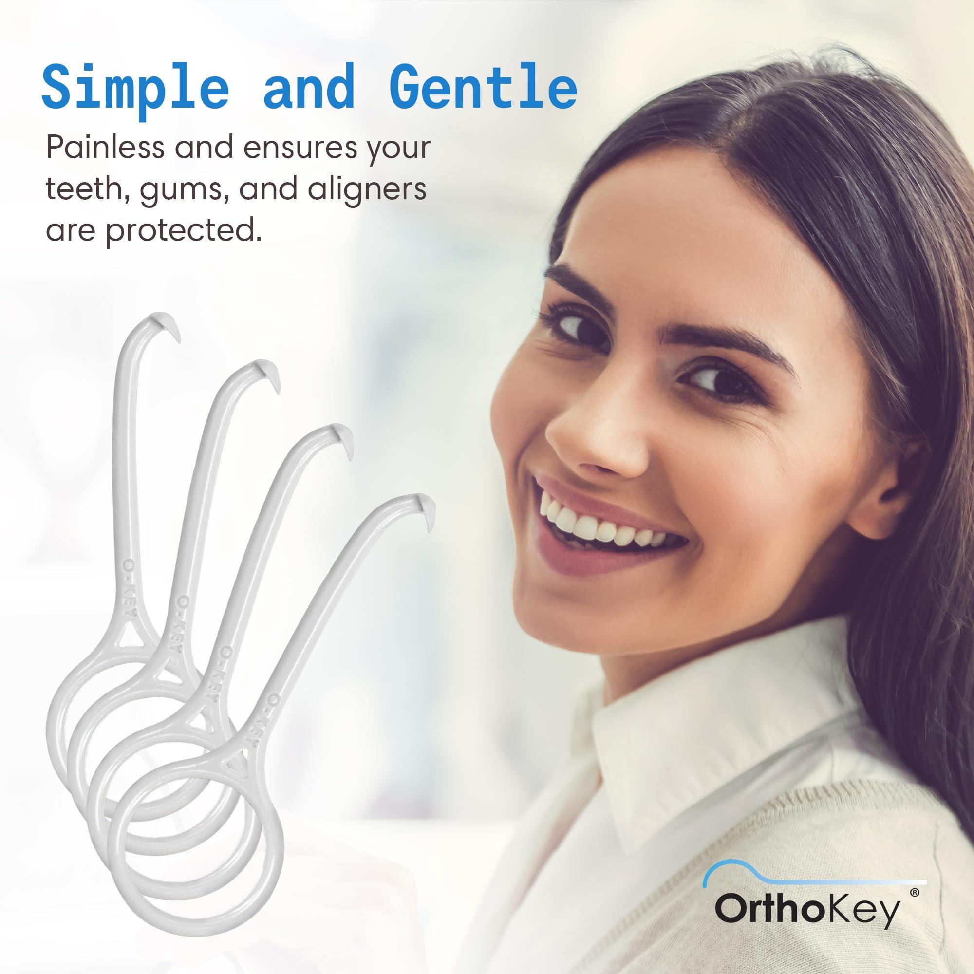 OrthoKey Clear Aligner Removal Tool by ORTHOKEY - Invisible Removable Braces - QTY 4 White