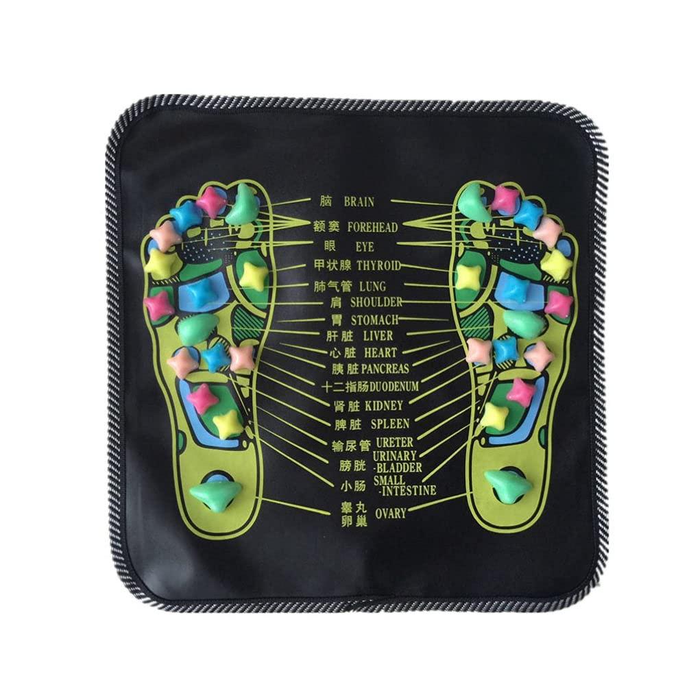 FOMIYES FOMIYES Pebble Foot Massage Mat Acupuncture Mat Reflexology Foot Massage Mat Foot Pad Reflexology Walk Massage Mat for Relax Body Acupressure Mat