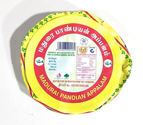 Soljardin Soljardin Madhurai Pandian Appalam Papad Plain South Indian Papad 4 inch Size Appalam 2 x 200gms Pack