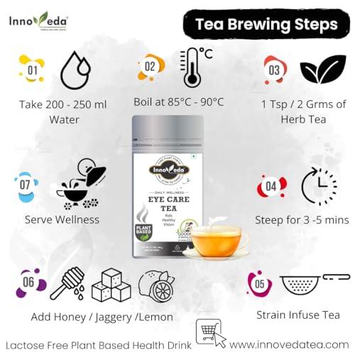 INNOVEDA Eye Care Tea (1 Month Pack, 30 Tea Cups) - Helps with Eye Health, Vision, Power, Eyesight