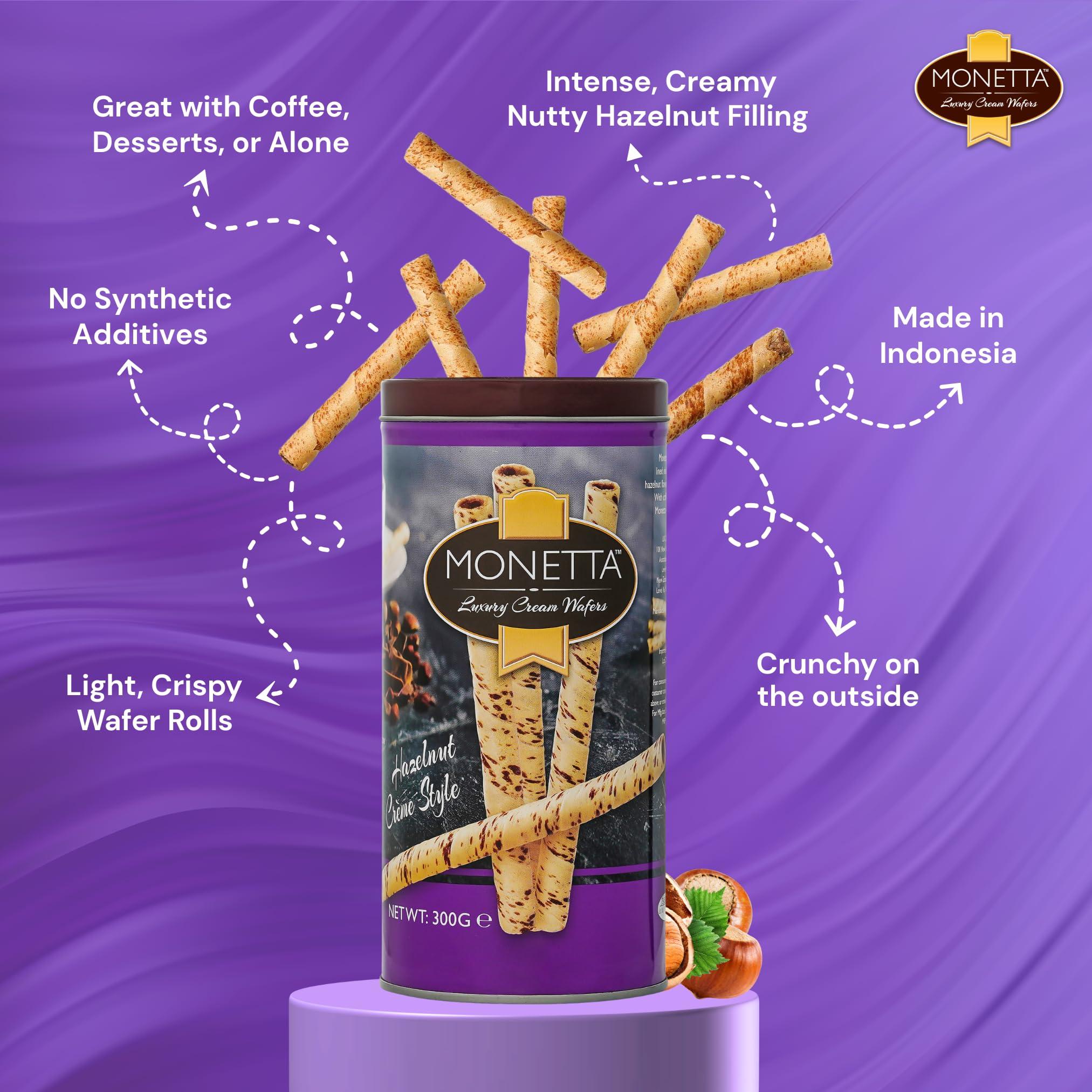 MONETTA Monetta Hazelnut Wafer Sticks 300 gm