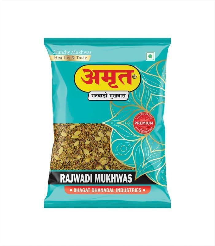 AMRUT AMRUT Combo Of Rajwadi Alsi, Dal, Saunf Mukhwas, (200gm X 4 = 800g) (Pack Of 4) / Salty Coriander Seeds, Digestive Crunchy and Tasty Mouth Freshener Traditional Mukhwas Ready To Eat
