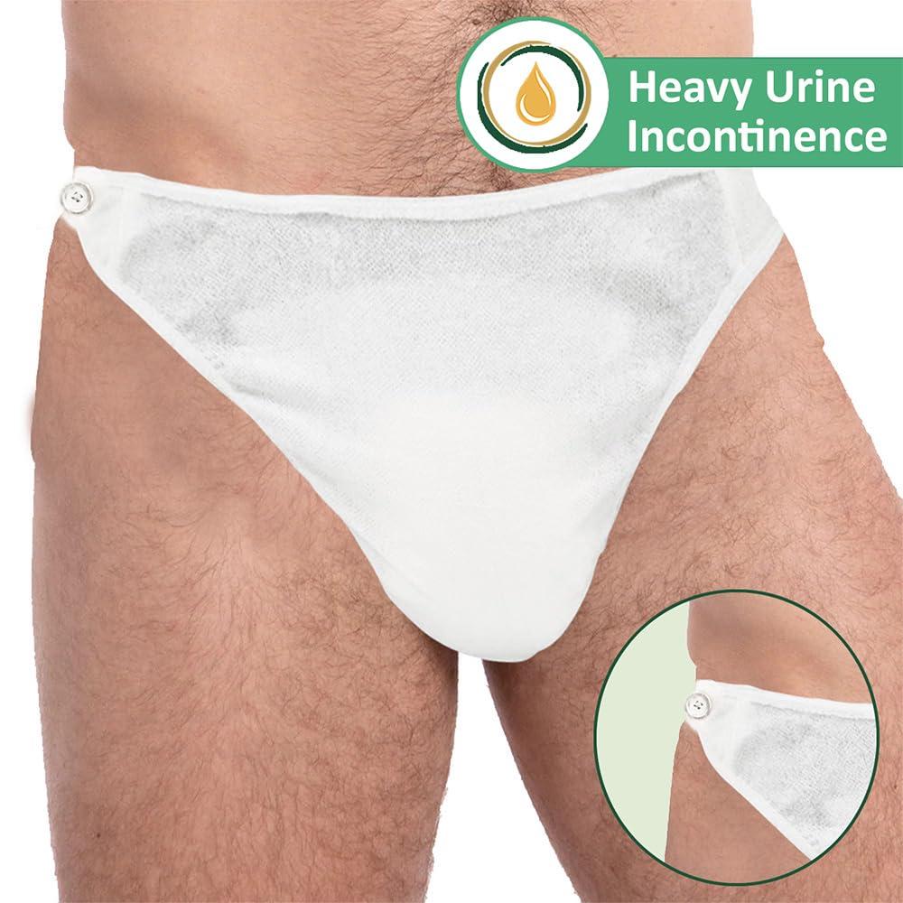 PROWEE Prowee Men Active Diaper For Urinary Incontinence | Brief-Style | Capacity Up To 450ml with Leak Guard (Pack of 5) (L)