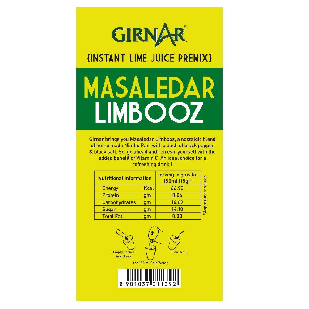 Girnar Girnar Masaledar Limbooz, Lemongrass, Cumin, Ginger, Instant (10 Sachets)