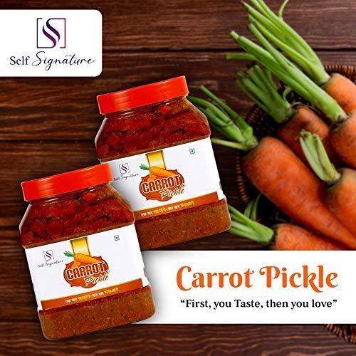 Self Signature Self Signature Homemade Natural Organic Hathon Se Bana Carrot Pickle Gajar Achar (1kg)