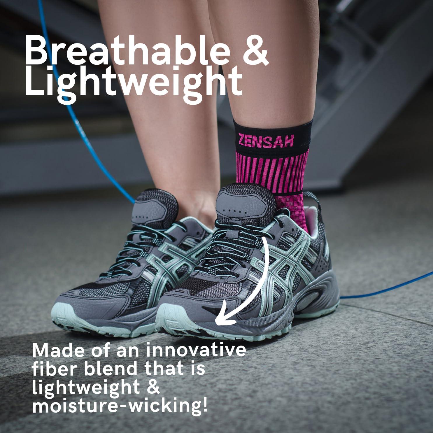 Zensah Large , Beige : Zensah Ankle Support - Compression Ankle Brace - Great for Running, Soccer, Volleyball, Sports - Ankle Sleeve Helps Sprains, Tendonitis, Pain