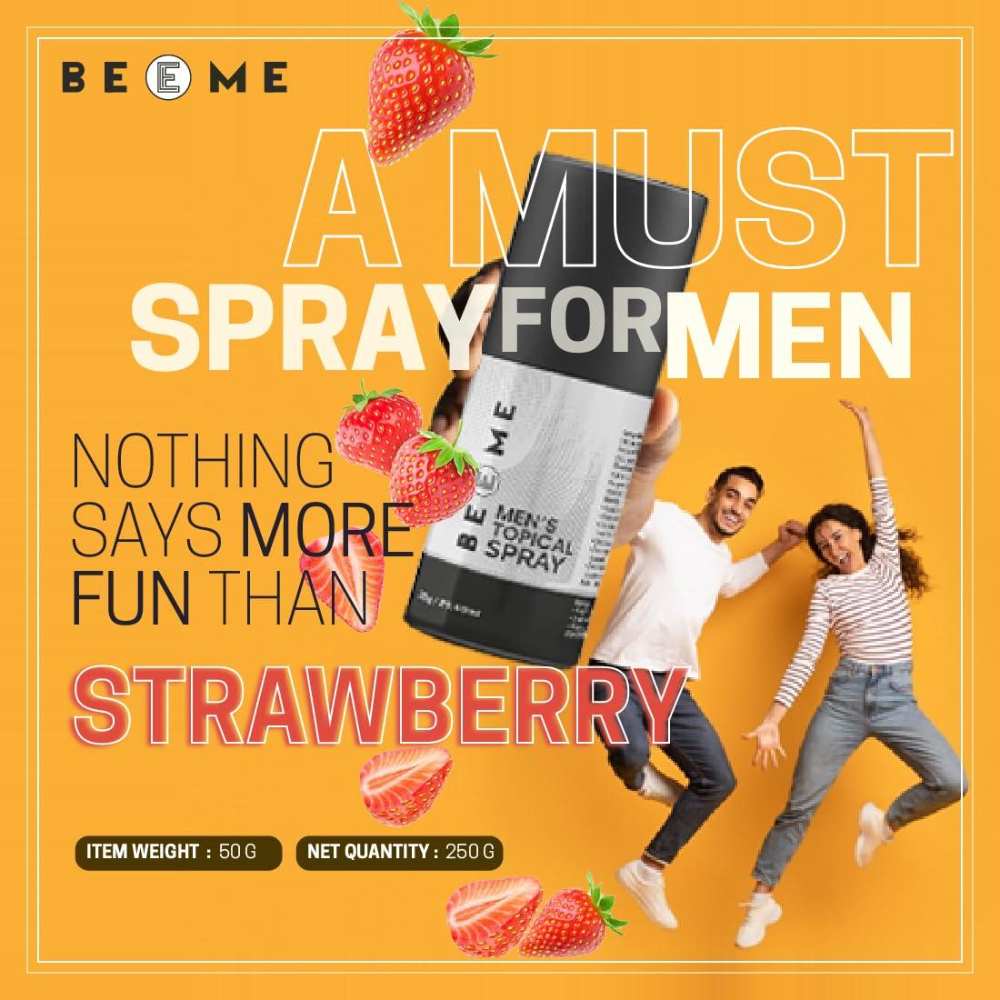 BEEME BEEME Topical Non-Transferable Spray for Men - Strawberry Flavour (Pack of 1)