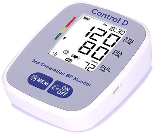 Control D Control D 3rd Generation USB Port to Power BP Machine Fully Automatic Comfort Digital Electronic Blood Pressure BP Monitor Machine with Mdi Technology (Silver)