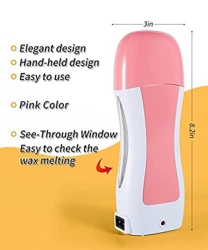 Pehali Cart Pehali Cart Roll on Wax Heater Warmer Hair Removal Hot Wax Heating Machine for Painless Refill Cartridge Wax Strip and Waxing Kit for Women