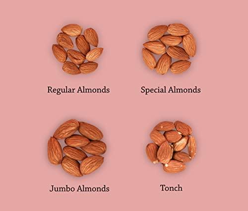 Gramilo-Your basic kitchen and more .. GRAMILO American Almond Regular, Natural & Healthy Superfood Energy Snack for Ideal for Baking, Salads & Snacking Delicious Dry Fruits, Good Source of Protein and Minerals,Pack of 250 Gram