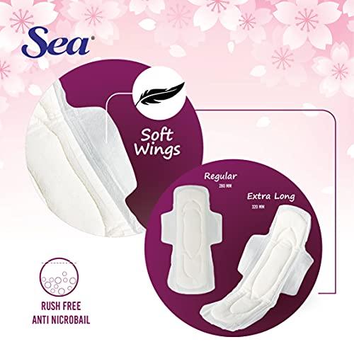 Sea SEA Sanitary Pad For Women | 30 XXL Maxi + 6 XL Maxi Period Combo Pack | Organic Cotton Pad with Leak And Odour Lock Technology