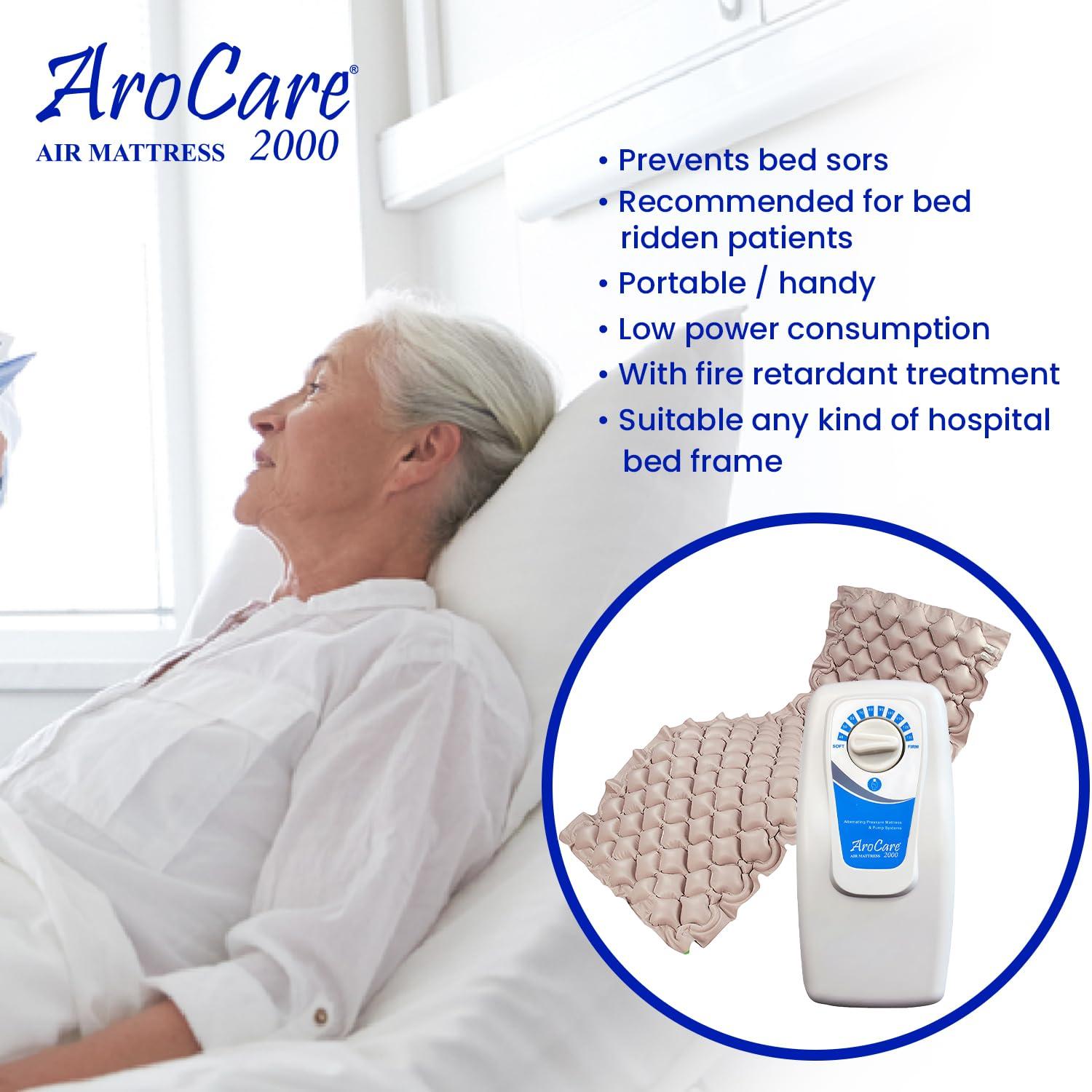 PARAMOUNT INCOFIT Paramount ARO Care Anti Decubitus Bubble Air Mattress for Patients Bed Sore with Pump | Anti Bedsore Anti-Decubitus Mattress Pad, Inflatable Air Bed | Bubble Mattress- 1 Year Warranty