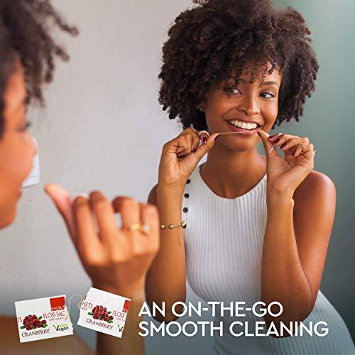 RADIUS RADIUS Vegan Floss Sachets with Natural Xylitol, Cranberry, 20 Count