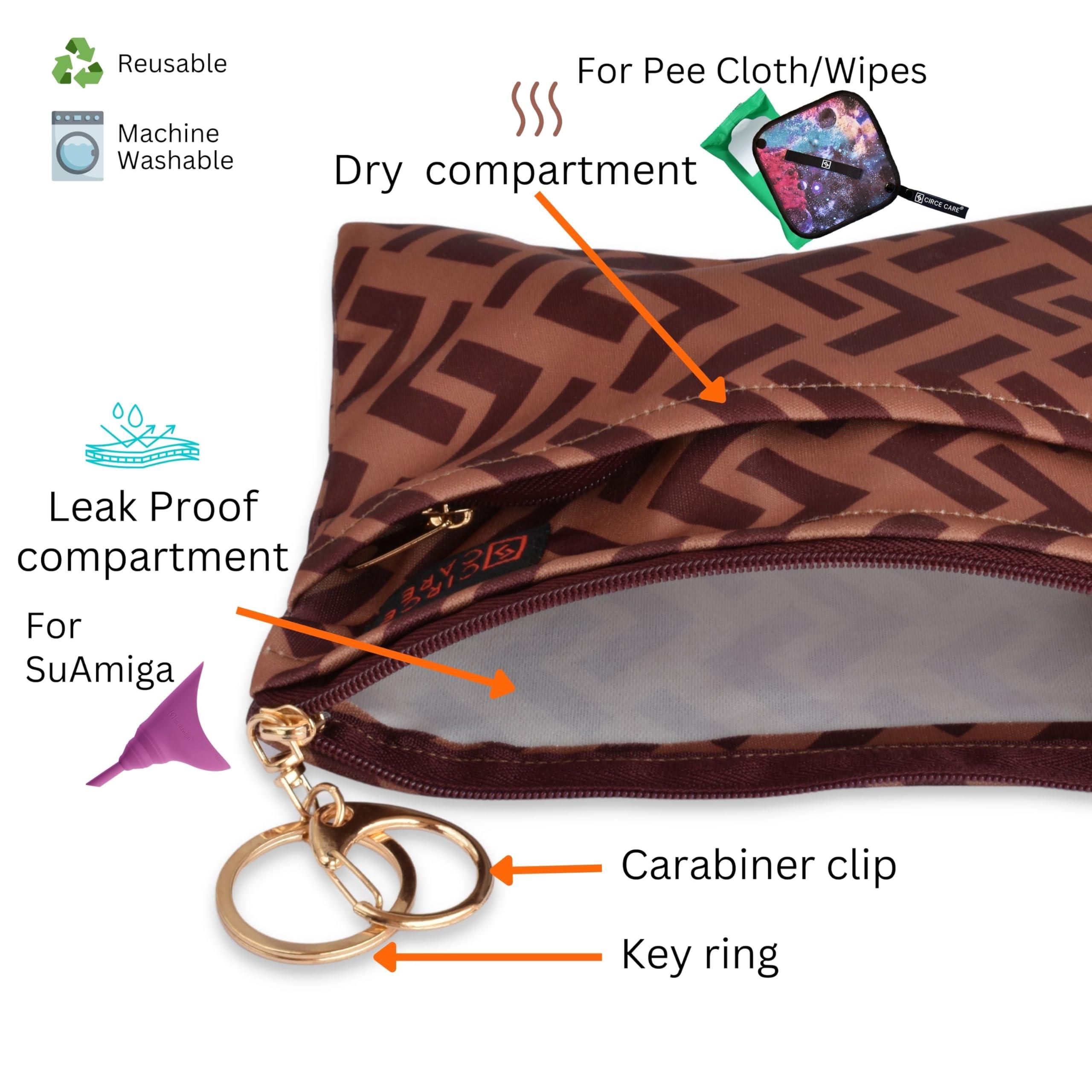 CIRCE CARE CIRCE CARE 2nd Gen SuAmiga Collapsible Female Urination Device Upgraded (Firm Top for Better Seal); Women Pee Funnel with Chic Waterproof Bag; Portable Female Urinal to Pee Standing Up (Size- Petite)
