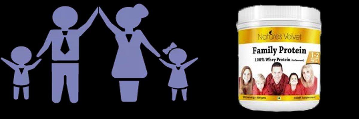 nature's velvet Natures Velvet Family Protein 100% Whey Protein (Unflavoured) 400gms
