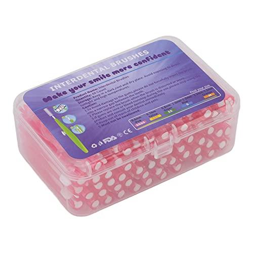 FAYY Interdental Brush, 60Pcs Braces Cleaner for Orthodontic Care for Children (Pink)