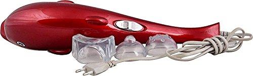 manav acupressure products MANAV Corded Electric Dolphin Handheld Body Massager for Pain Relief with Powerful Vibration For Unisex, Red
