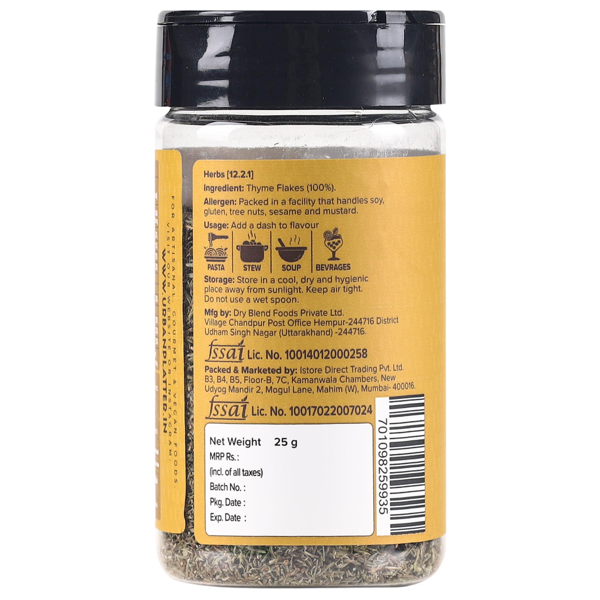 urban platter Urban Platter Dried Thyme Flakes, 25g