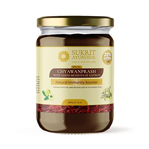 Sukrit Ayurveda Sukrit Ayurveda Special Chyawanprash - Added Mishri, Desi Cow ghee, Amla and Saffron (600g)