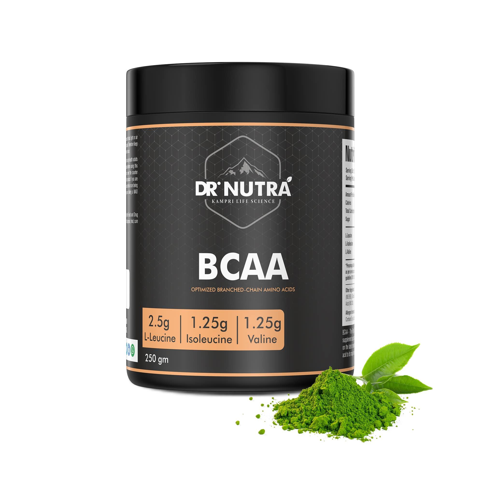 Dr.NUTRA Dr.NUTRA BCAA 2:1:1 Vegan BCAA Powder, 5 Grams of Amino Acids, Caffeine Free, Pure Powder Pre-Post Workout (Green Tea)