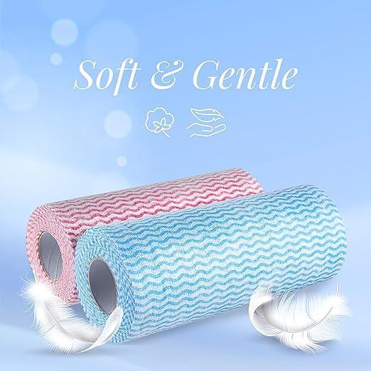 Origami Origami Non Woven Reusable Kitchen Towel Roll - Pack of 4 (80 Pulls Per Roll, 320 Sheets)