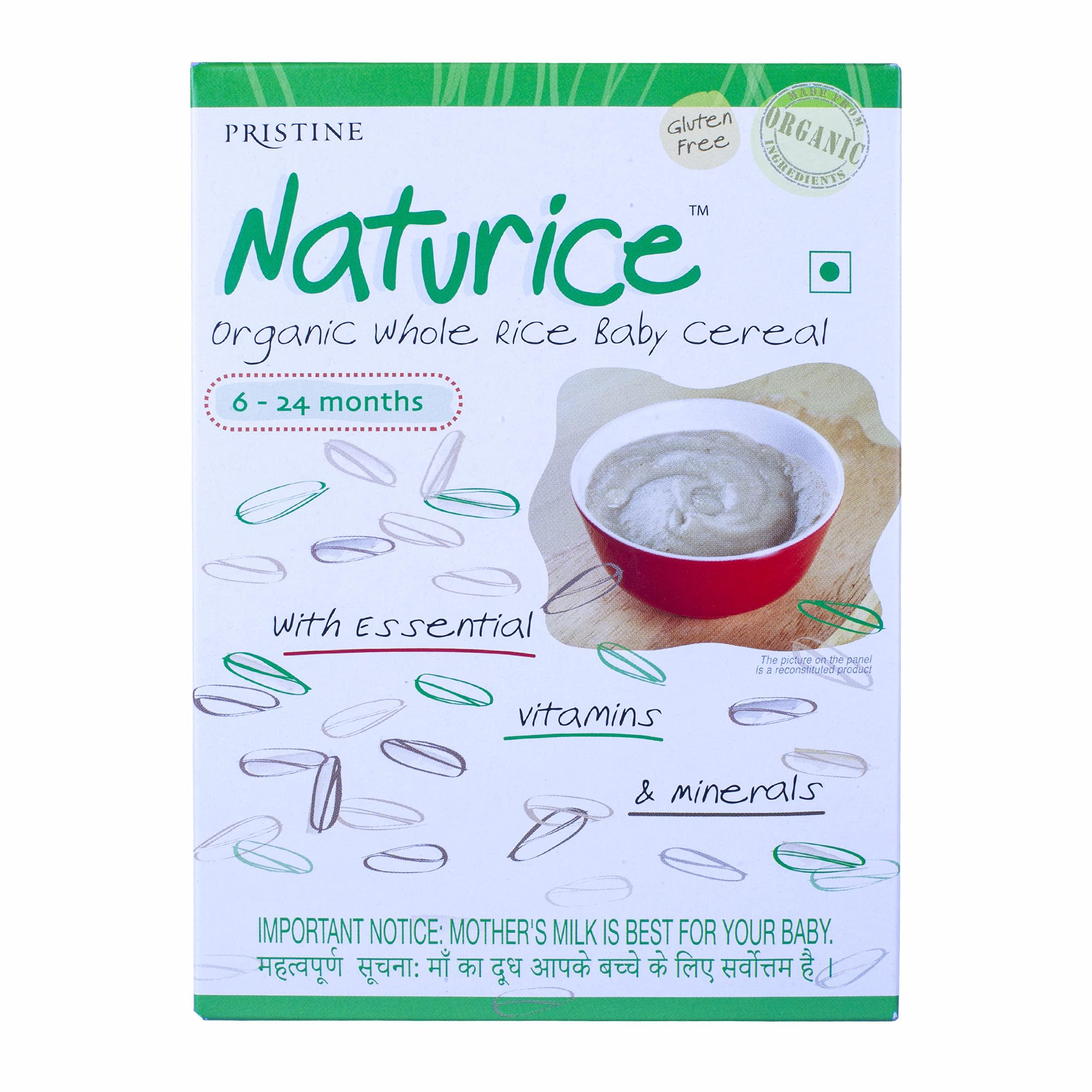 Pristine Pristine NATURICE Baby Food 300g | Baby Cereal (6-24 Months) 100% Organic Whole Rice | Infant Food