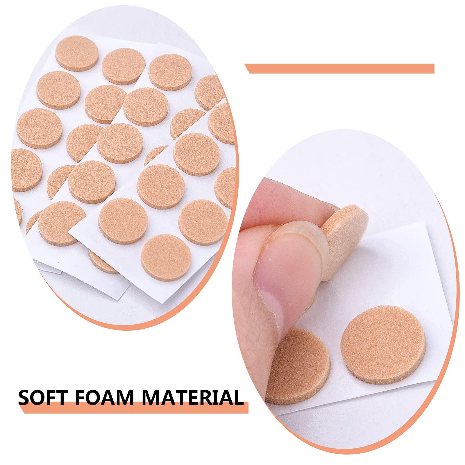 Jdesun 20 Sheets (200pcs) Earring Support Foam Patches Round Earring Lifters for Droopy Heavy Large Earrings Support Pads Waterproof Lifting Patches Ear Lobe Support Backs, Skin Color