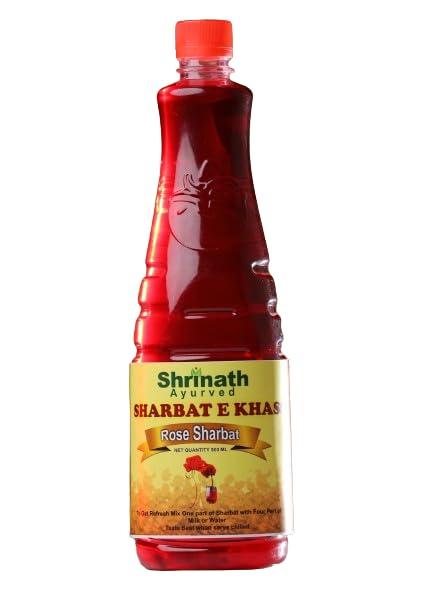 SHRINATH AYURVED Rose Sharbat : A Delicious Rose Sharbat from the house of Shrinath Ayurved 900 ML