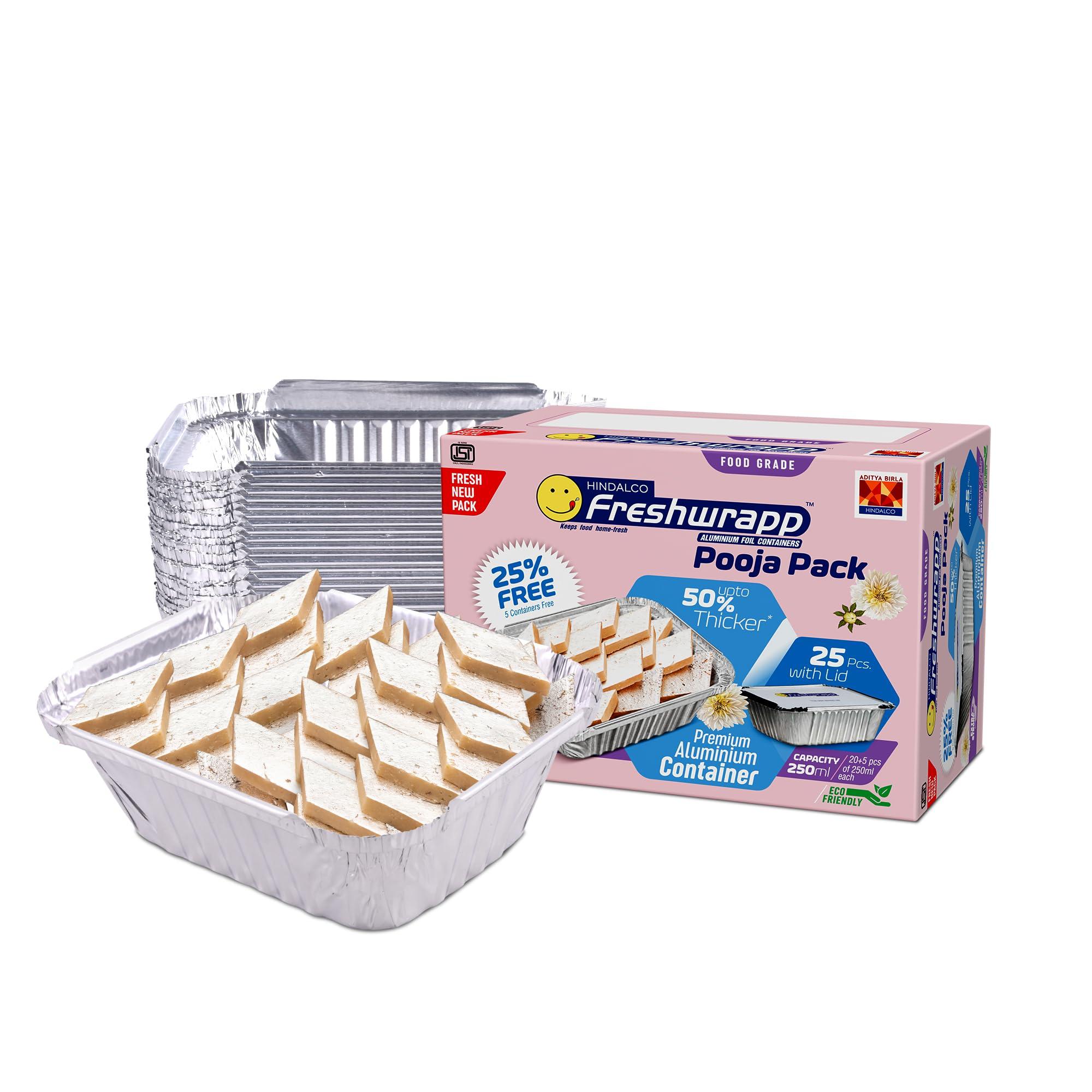 Freshwrapp Freshwrapp Aluminium Containers - 250 ML - 25 Pieces - Pack of 1