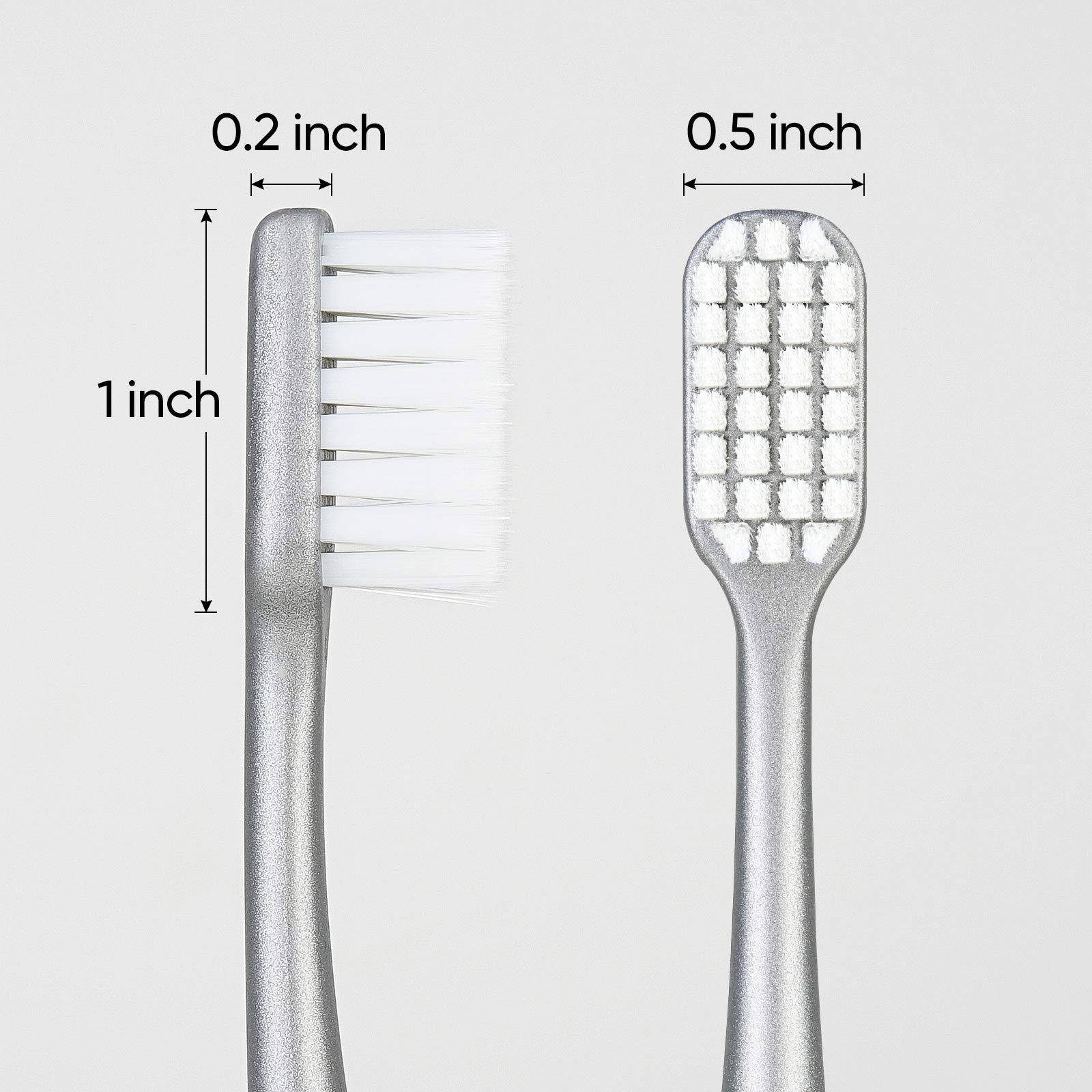 Dr. White Dr. White 10000 Bristle Micro Nano Toothbrush For Sensitive Teeth And Gums Care, Extra Soft Silko Toothbrush For Adults And People With Braces, 4 Count - Manual, White, Black, Gold, Gray