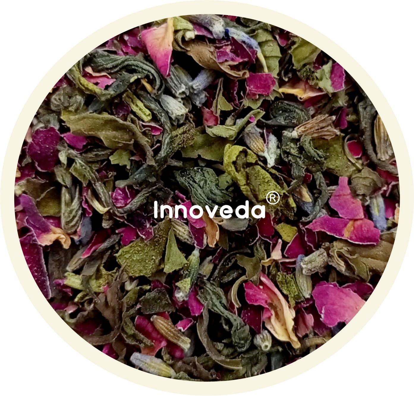 INNOVEDA Innoveda Lavendar Rose Tea Soothes Mind Boosts Sleep 50 Tea Cups