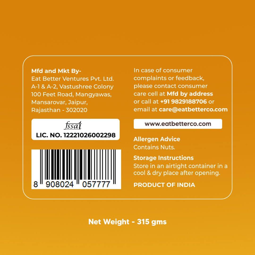 EAT BETTER CO Anmol Rakhi Gift Hamper - 7 Items Combo Pack - Chocolate Coated Almonds & Cashews - Four packets of Dry Fruits with Roli, Chawal & Rakhi | Raksha Bandhan Box for Brother - Rakhi with Gift Set