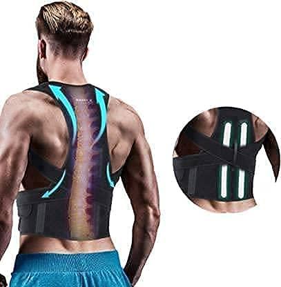 PharmEasy PharmEasy Premium Magnetic Back Brace Posture Corrector For Men Shoulder Support Belt For Men And Women, Belt For Lower & Upper Back Pain Relief With Back Support Plates Man & Woman Universal (Large)
